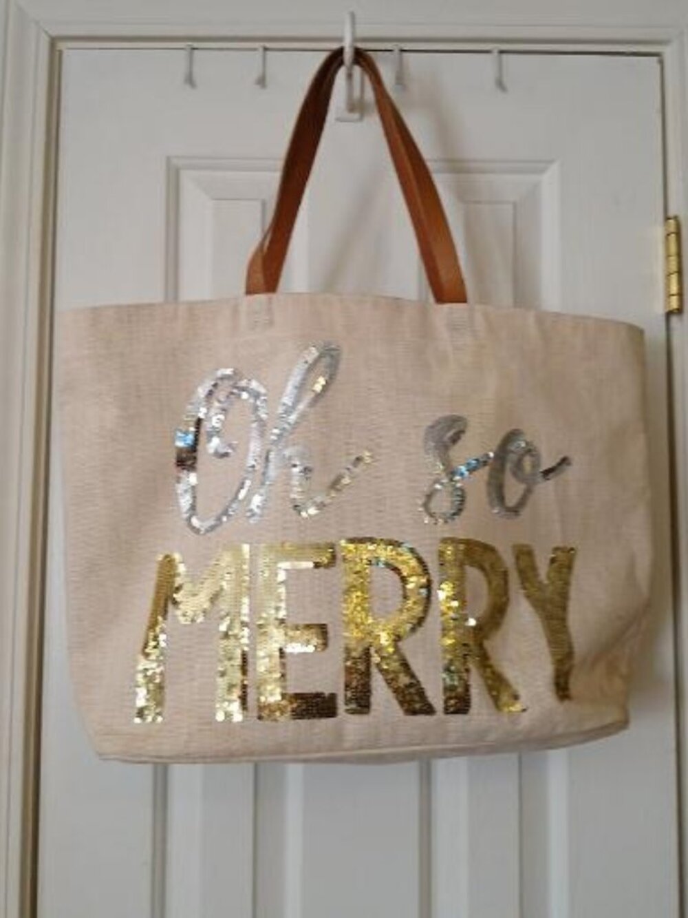 Oh So Merry canvas tote